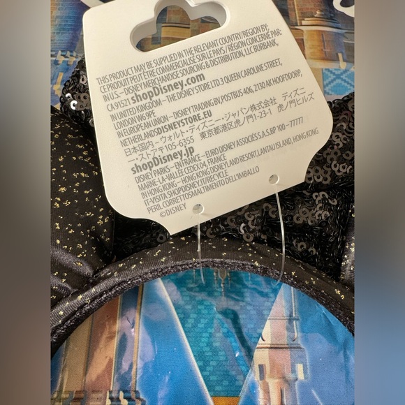 SOLD - Disney Parks Black And Gold Cinderella’s Castle Minnie Ears Headband (OS) - Picture 11 of 13